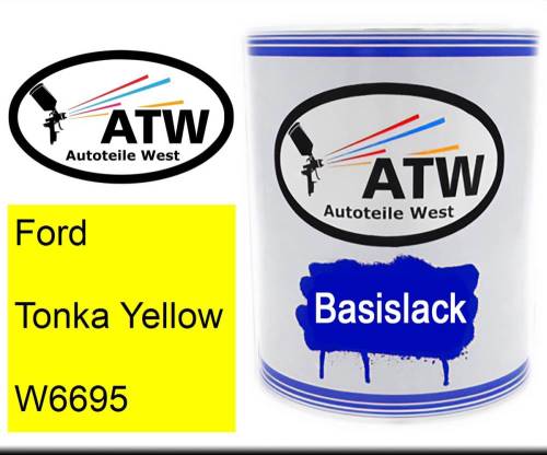 Ford, Tonka Yellow, W6695: 1L Lackdose, von ATW Autoteile West.